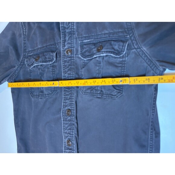 Abercrombie & Fitch Men's Size Large Muscle Button-Up Long Sleeve Shirt Jacket - Picture 3 of 11